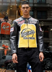 Vanson Leathers Motorcycle Jacket Size L - Picture 1 of 13