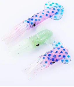 10Pcs Saltwater Glowing Octopus Skirt Squid Soft Body Fishing Lures Bait 7/10cm - Picture 1 of 27