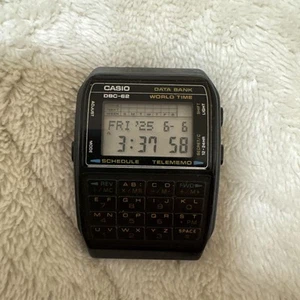 Casio DBC-62 Digital Watch Data Bank World Time Stainless Steel Back Used No9880 - Picture 1 of 4