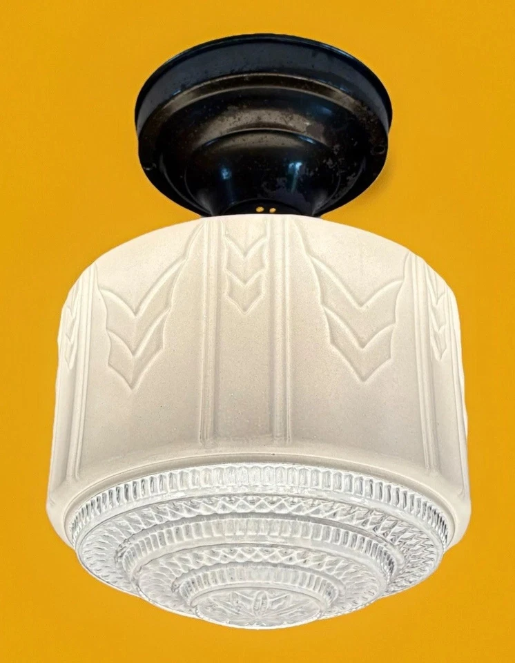 Lámpara de techo antigua original Art Deco Nouveau Gatsby años 20 1930 de colección Foto 1 de 4