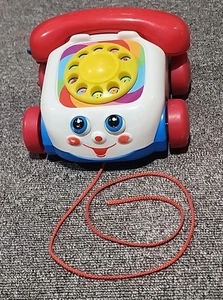 2000 Fisher Price Chatter Telephone Pull Toy Moving Eyes Ringing Dialer Toddler - Picture 1 of 15