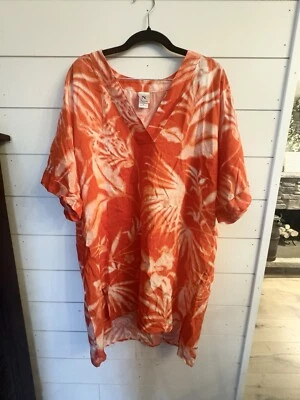Traje de baño NATORI naranja encubrimiento talla S Estampado floral/hawaiano/botánico para mujer S Foto 1 de 3