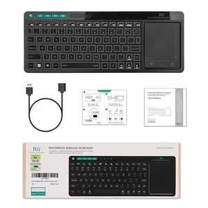 Mini Compact Wireless USB + Bluetooth Keyboard With Mouse TouchPad And Backlit - Picture 1 of 21