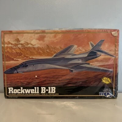 RARE 1983 MPC 1:72 Rockwell B-1B Bomber Plastic Model Kit Sealed Over 23.5 Inch - Image 1 of 4