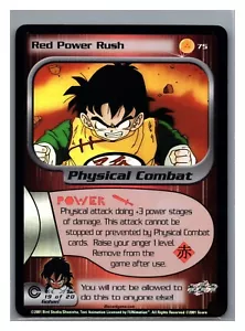 1x DBZ CCG RED POWER RUSH 75 HOLO FOIL TRUNKS SAGA SCORE DRAGON BALL Z - Picture 1 of 1
