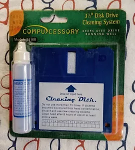 Compucessory 24100 3.5" Floppy Disk Drive Cleaning System New/Sealed - Afbeelding 1 van 2