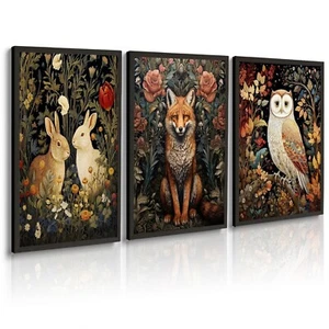 Sufeasdf William Morris Wandbild Poster Gothic Tier Fuchs Eule Hase Groß Ca... - Bild 1 von 7