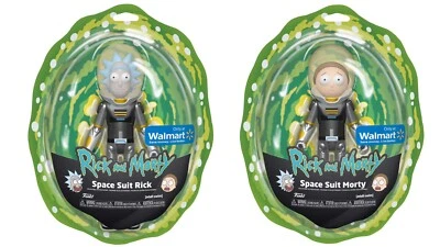 Funko Rick And Morty Action Figures Exclusive Set Of 2 Metallic Space Suit New - Image 1 of 4
