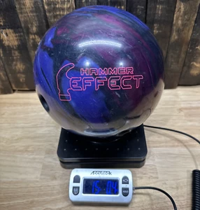 Bola de boliche efecto martillo 15 lb azul perla reactiva asimétrica taladro único - Imagen 1 de 9