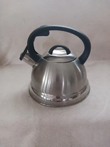 Mr. Coffee Whistling Tea Kettle Brushed Stainless Steel Brand NEW 2 Qt. - Picture 1 of 3
