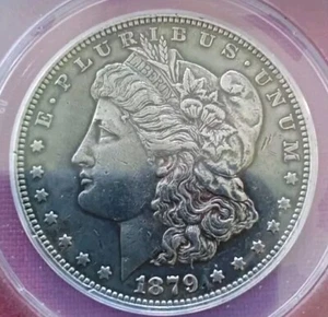 1879 S Morgan Doller Rev. Of 1878 Top 100 ANACS AU 50 Condition. - Picture 1 of 11