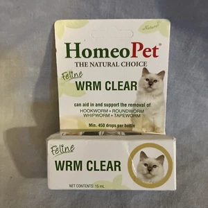 HomeoPet Feline WRM Clear Drops - 4730 (15ml) - Picture 1 of 6