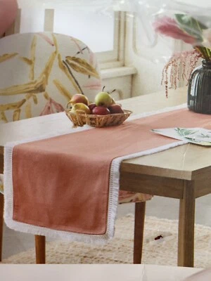 Opalhouse 14" x 72" Crochet Border Table Runner Coral NWT - Image 1 of 4