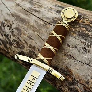 Excalibur Sword Medieval Viking Templar Steel Replica Gift for Dad Boyfriend Son - Picture 1 of 4