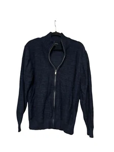 Tricots St Raphael Mens Sweater Size Large. Navy Blue Acrylic 1/2 Zip Pullover - Picture 1 of 7