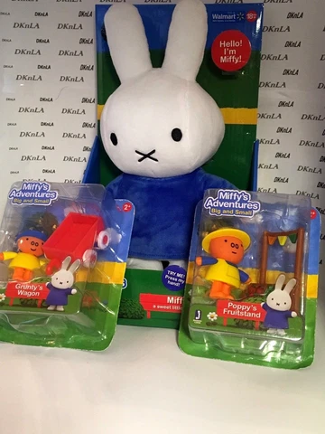 Miffy 12" Plush w/Sound and Poppy & Grunty from Miffy's Adventures Big & Small Cover