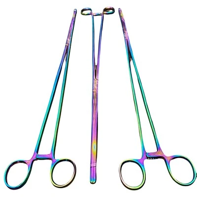 LIVING ART BALL PYTHONS LABP 18.5" Holographic Feeding Tongs- for Safe Feeding of Reptiles & Amphibians