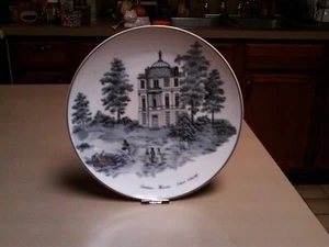 VINTAGE KPM PLATE BLACK WHITE PICTURE OF CHARLOTTENBURG PALACE SCHLOSS TEA hOUSE - Picture 1 of 6