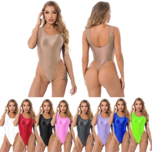 DE-Damen Bodysuit Durchsichtig Stringbody High Cut Body Trikot Badeanzug Catsuit - Bild 1 von 66