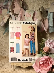 Simplicity 1704 Girls Top  Pants Dress Sewing Pattern Size 7  - 14 UNCUT - Picture 1 of 5
