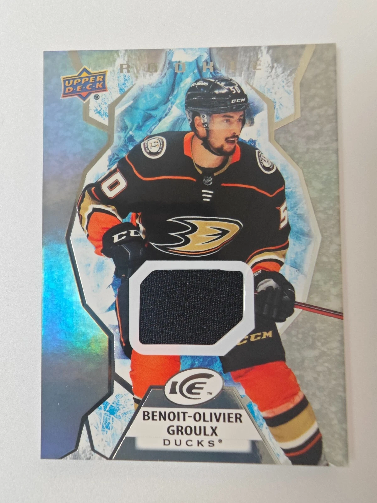 2021-22 Upper Deck ICE Hockey Rookie Jersey Benoit-Olivier Groulx #111 Ducks