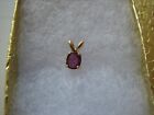 Pink Ruby Solitaire 14Ktgold Pendant July Birthstone Valentines Mothers Day Sale