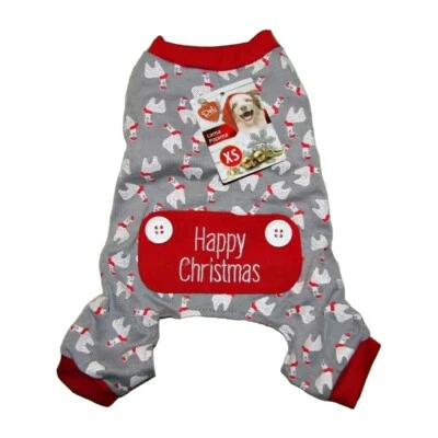 Dog Clothes Happy Christmas Pajamas for Small Dogs XS NEW - Image 1 of 4