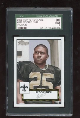 Reggie Bush 2006 Topps Heritage Rookie #321 SGC 96 Mint 9 New Orleans Saints - Image 1 of 2