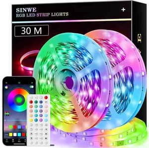 Smart Light Strip 30m LED RGB Bluetooth App Fernbedienung Musik Sync Farbwechsel - Bild 1 von 7