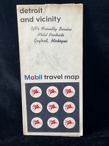 Mapa de viaje móvil vintage de Detroit y alrededores #2 papel plegable - Imagen 1 de 11