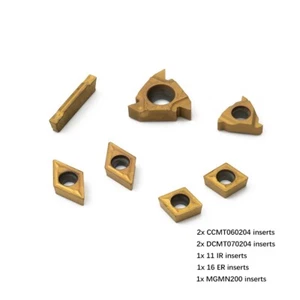 CCMT060204 Inserts 11IR Insert Holder Inserts Lathe Set Kit For 12mm Shank - Picture 1 of 13