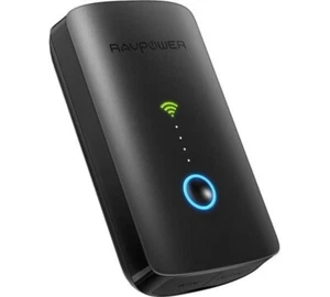 Routeur de voyage sans fil FileHub tout en 1, banque d'alimentation 6000 mAh, lecteur de carte RP-WD03 - Photo 1/9