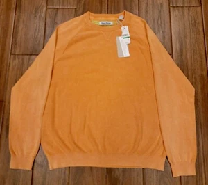 Neu mit Etikett Tommy Bahama Sea Wave Rundhalspullover Herren Gr. Lg orangefarben UVP 135 $ - Bild 1 von 3