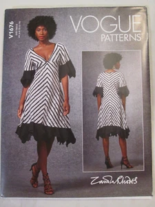 Vogue 1676 Zandra Rhodes Bias Cut Dress Pattern 6-14 Invisible Back Zipper UC - Picture 1 of 2
