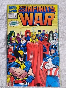 The Infinity War #1 Marvel Comics 1992 Adam Warlock casi nuevo cubierta envolvente de los Vengadores - Imagen 1 de 5
