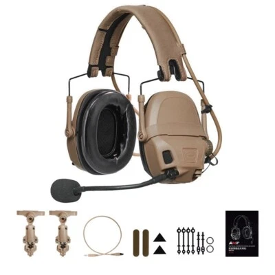 Auriculares de comunicación tácticos con reducción de ruido FCS AMP y V20 V60 PTT V Foto 1 de 4