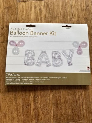 Kit de balão de bebê confete cheio de ar - Imagem 1 de 3