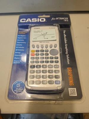 New Casio fx-9750GII-WE Graphing Calculator USB Power Graphic - Image 1 of 4