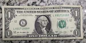 $1 March 17 1939 Birthday Note Fancy Serial Number 03171939 - Picture 1 of 2