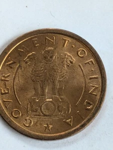 INDIA COIN ONE PICE 1954 Red Luster Still Showing - Picture 1 of 2