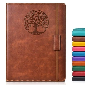 Lined Journal Notebook for Women Men,256 Pages B5 Large Hardcover Leather Jou... - Picture 1 of 7