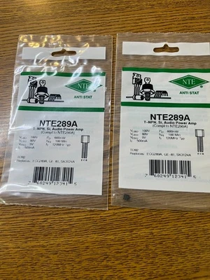 Amplificador e interruptor de potencia de audio NTE289A NPN, lote de 2 piezas, Foto 1 de 2