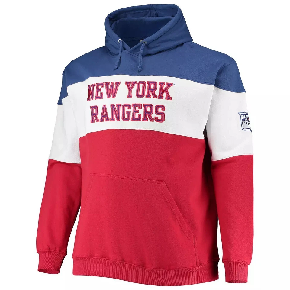 NHL New York Rangers Hooded Sweatshirt New Mens Big & Tall Sizes $80 - Image 1 of 1