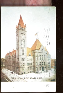 Ohio-Cincinnati-City hall-1909-to Maude Neal-I want to know so good bye ???????? - Picture 1 of 2