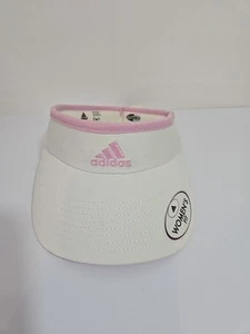 Adidas Womens Shade Visor White & Pink Climalite Cotton One Size New - Picture 1 of 9