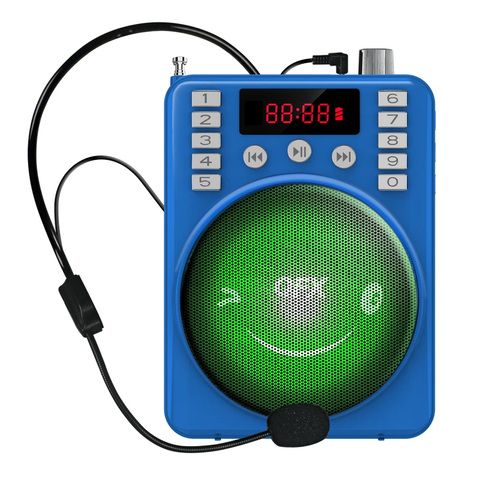 New QFX BT-94 3" Rechargeable PA Speaker System +USB/SD/FM/LED + Headworn Mic - Image 1 of 1