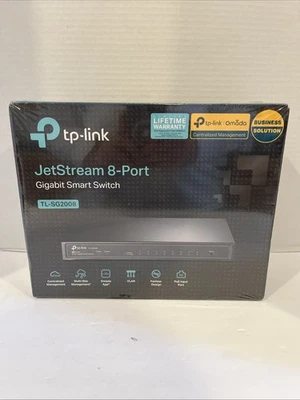 TP Link TL-SG2008 8 Port Pure Gigabit Desktop Smart Switch 4 Priority Queues - Image 1 of 4