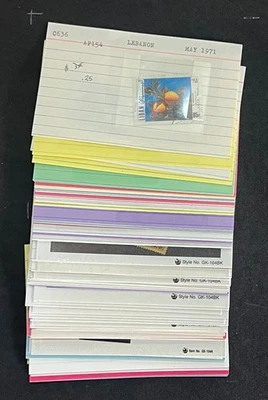 Lebanon Stamp Collection on Dealer Cards $89 CV ZAYIX 0825CB514645 - Image 1 of 4