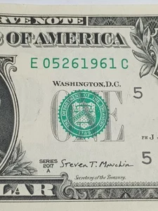 2017A $1 E RICHMOND BEP E-C BLOCK BIRTHDAY NOTE MAY 26 1961 (E05261961C) - Picture 1 of 8
