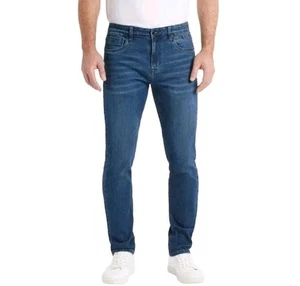 Kenneth Cole Herren Straight Fit 2 Way Stretch Denim Blau Jeans. 40×29 - Bild 1 von 7